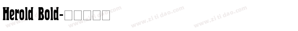 Herold Bold字体转换